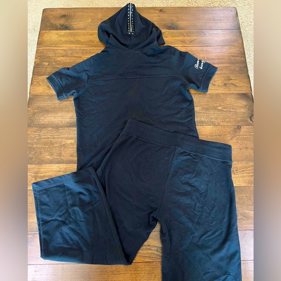 BCBG Black Bedazzled Sweat Suit - Picture 4 of 4